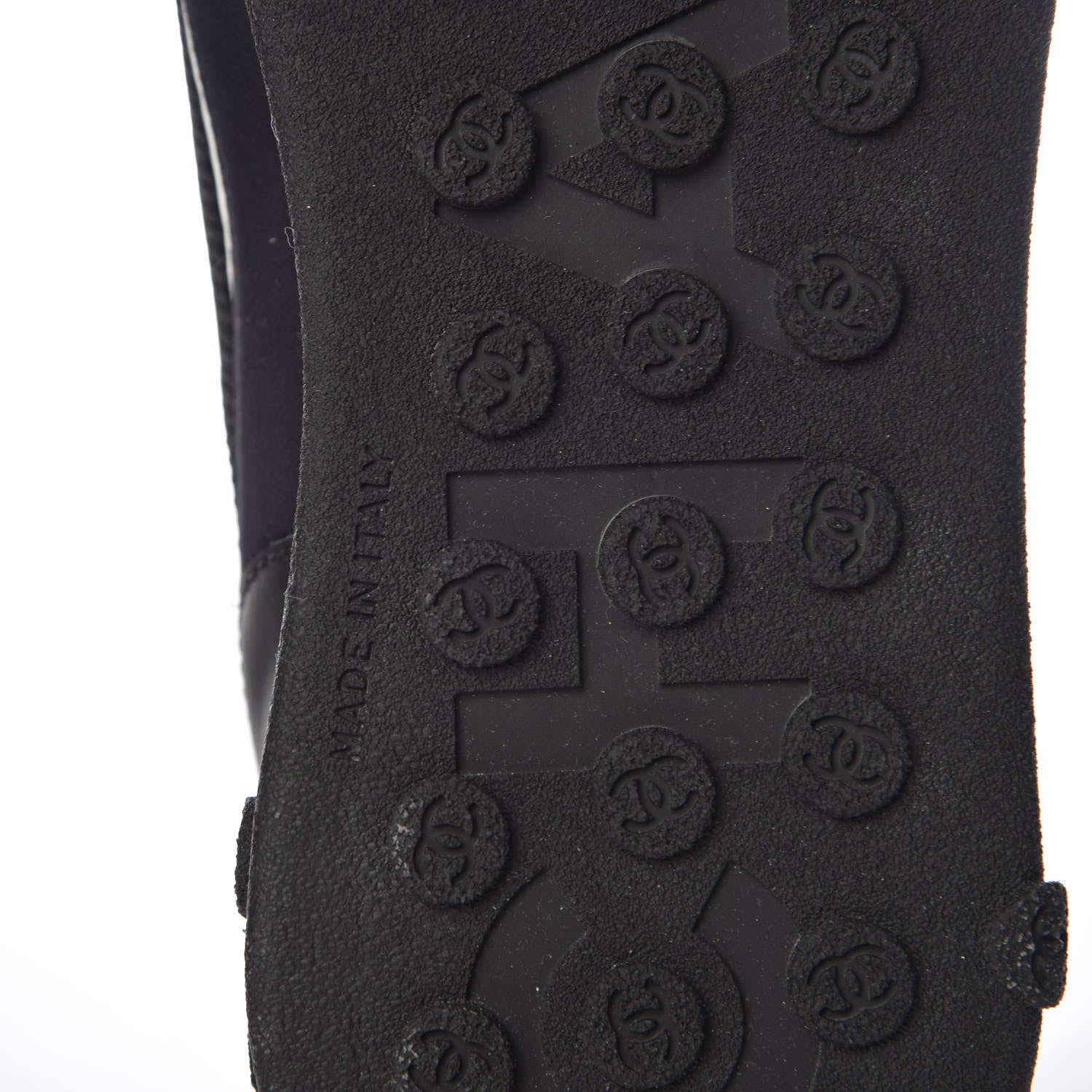 Chanel Calfskin Mesh Lycra Sneakers 41 Black 6 of 9