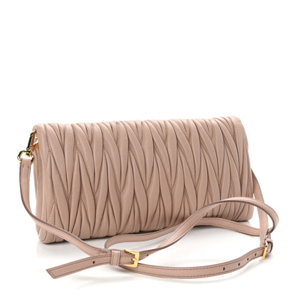 Miu Miu Nappa Matelasse Clutch Cammeo 3 of 10