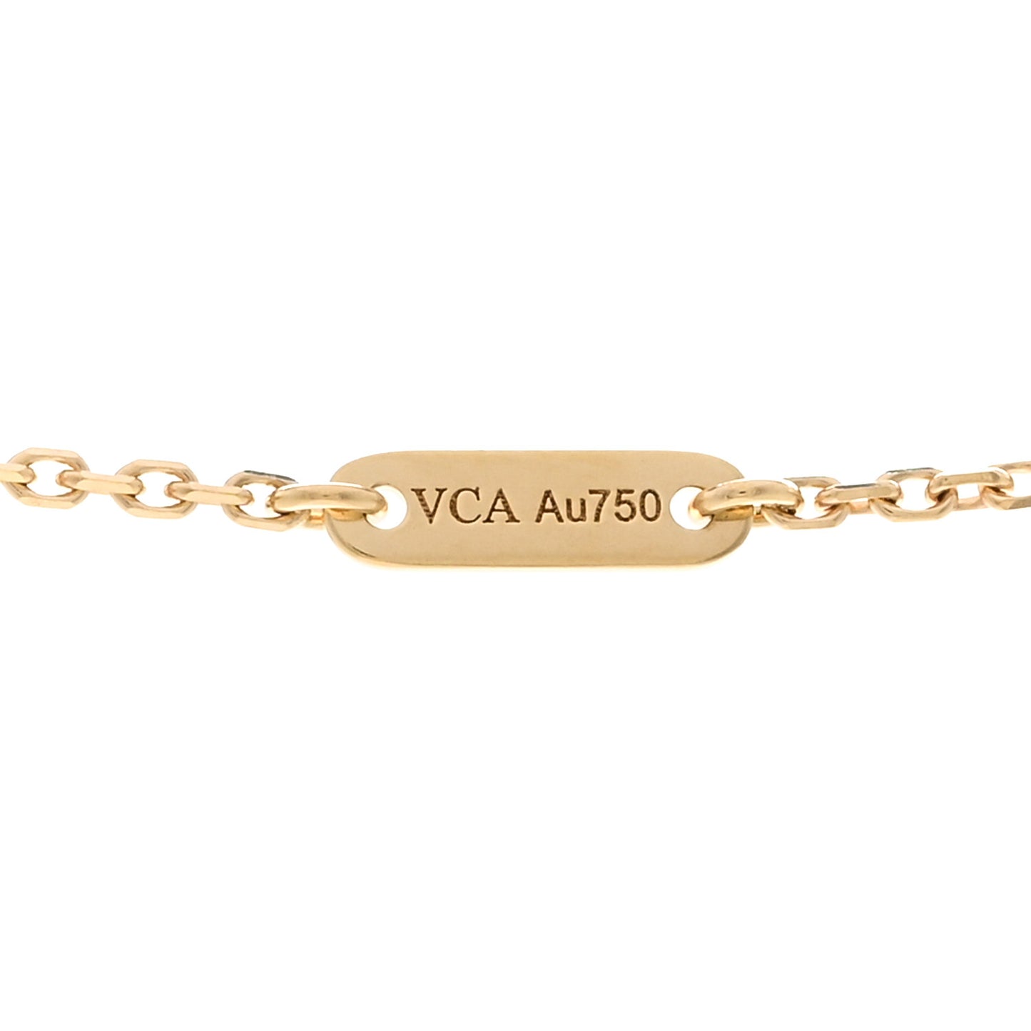 18K Yellow Gold Mother of Pearl Sweet Alhambra Pendant Necklace