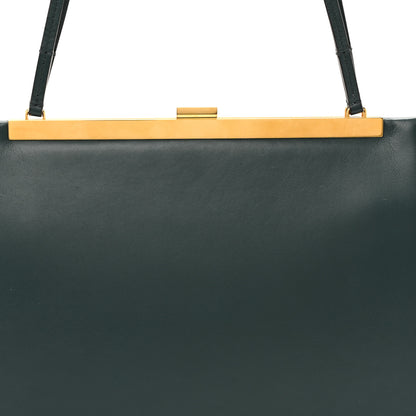 Celine Smooth Calfskin Medium Clasp Shoulder Bag Forest 8 of 10