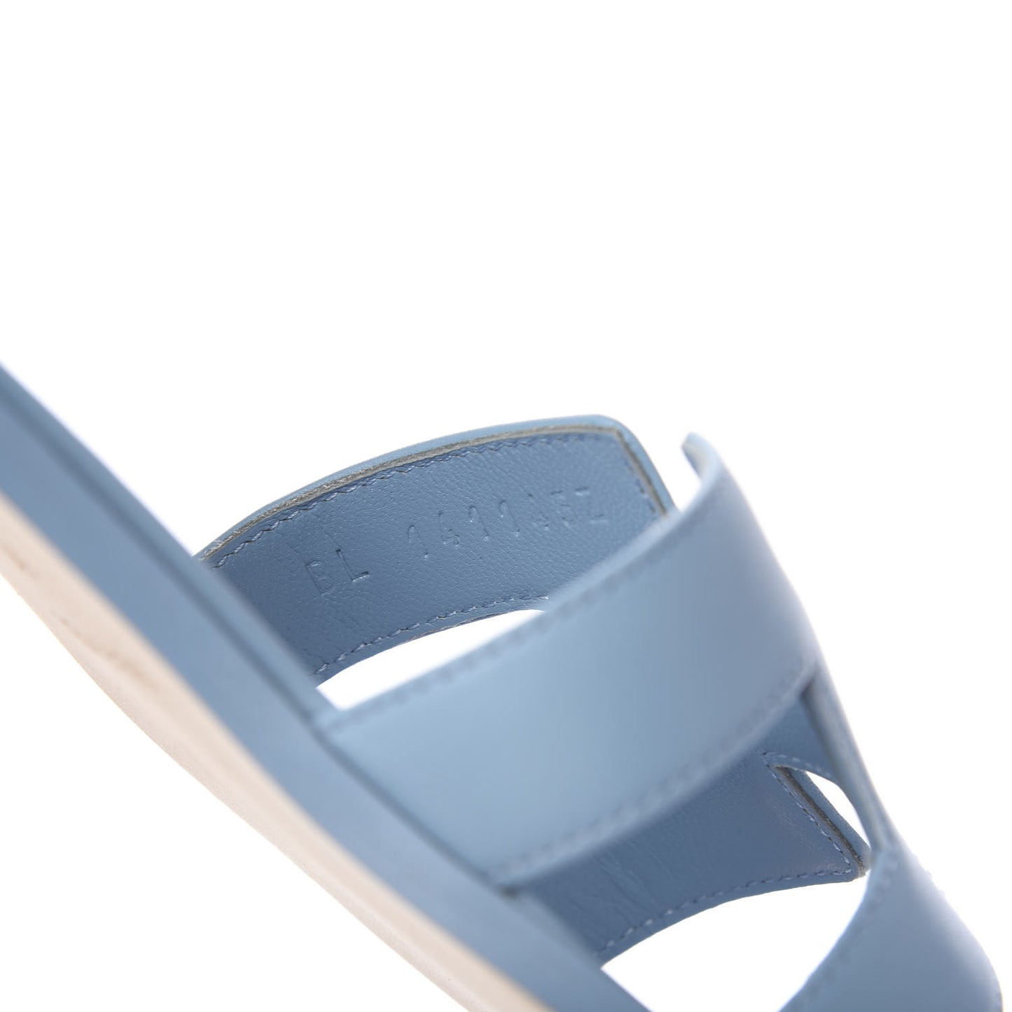 Calfskin Oran Sandals 36 Bleu Dorset