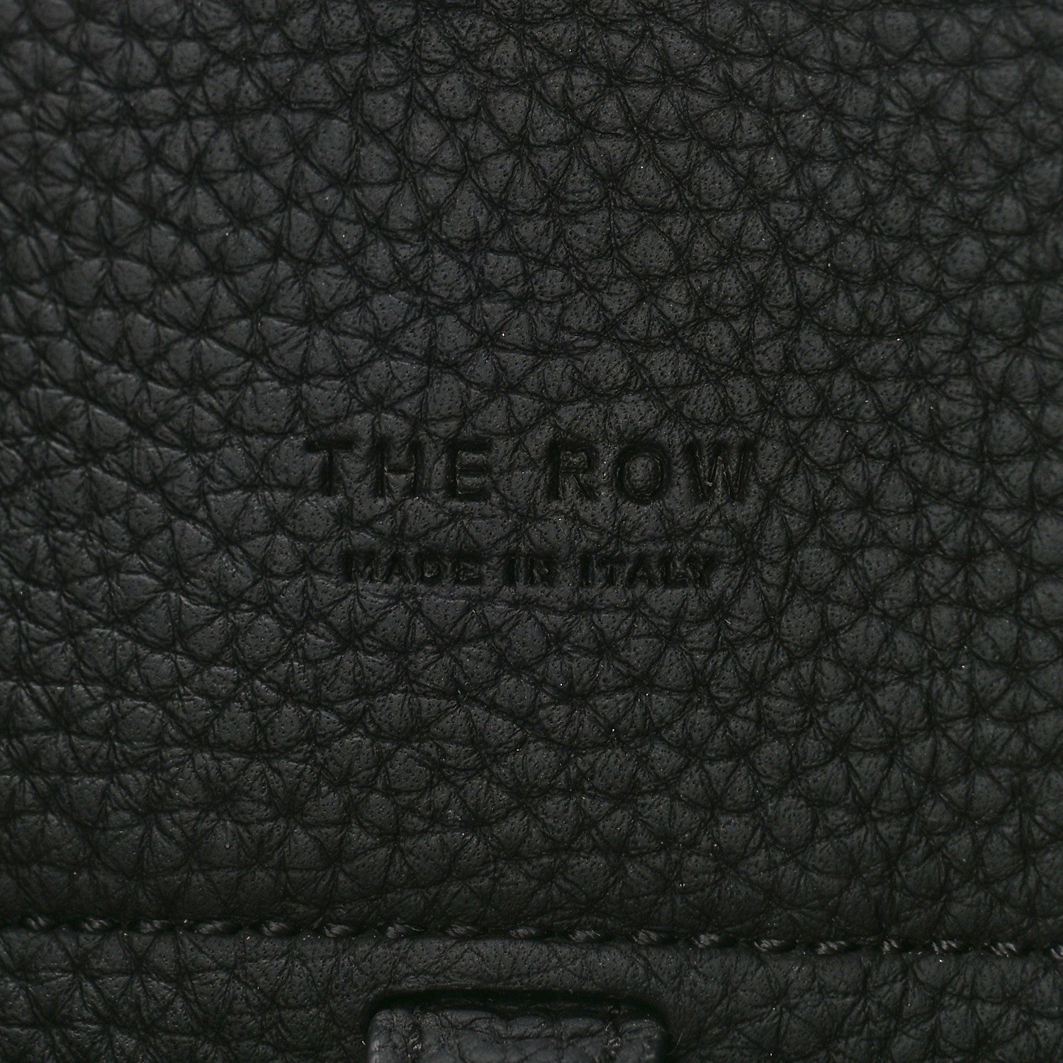 The Row Grained Calfskin Soft Margaux 10 Bag Black 6 of 9