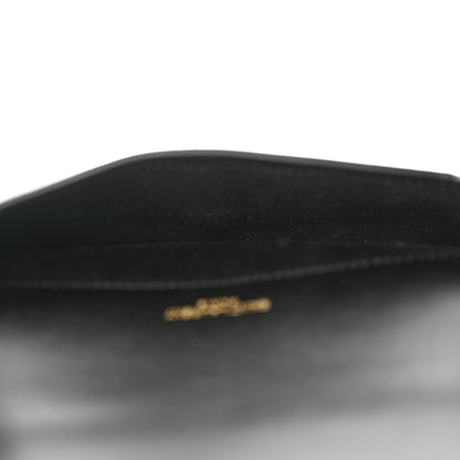 Saint Laurent Grained Calfskin Monogram Phone Holder Crossbody Black 5 of 10