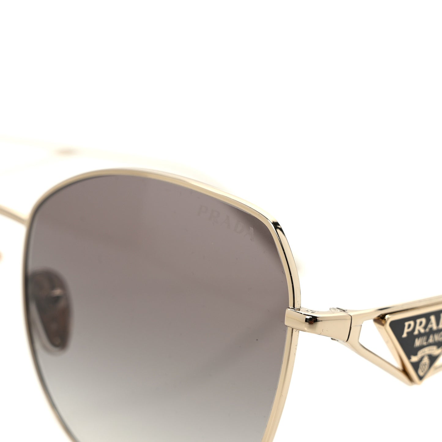 Metal Symbole Triangle Logo Sunglasses SPR57Y Smoky Grey