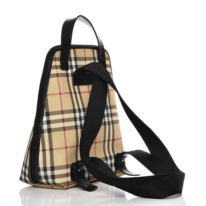 Burberry Canvas House Check Backpack Black 3 of 18