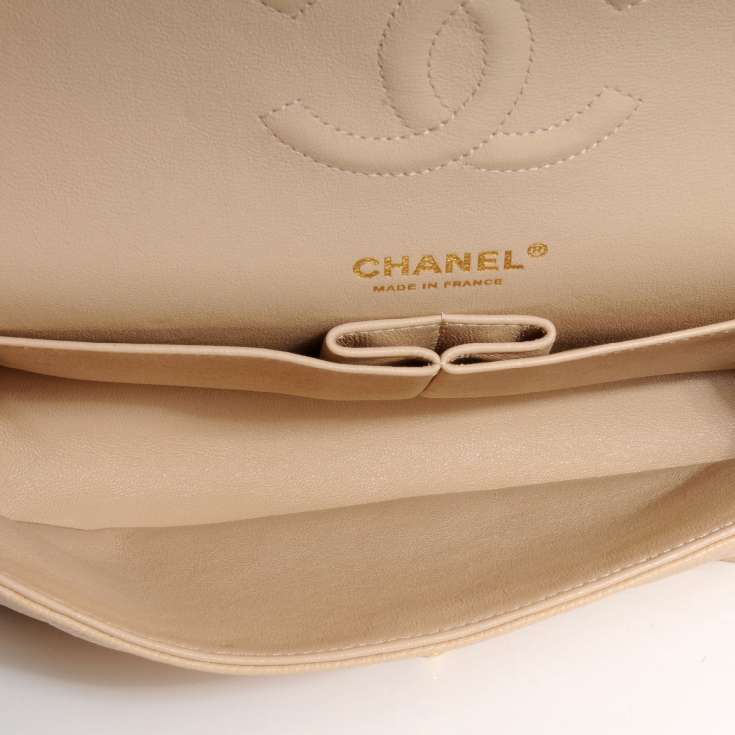 Chanel Caviar Quilted Medium Double Flap Beige 5 of 7