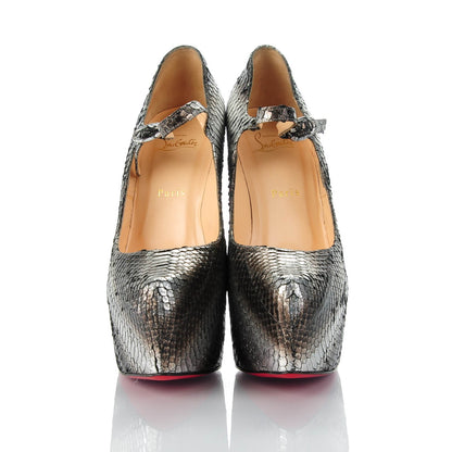 Christian Louboutin Watersnake Lady Daf 160 Pumps 40 Metallic 3 of 7