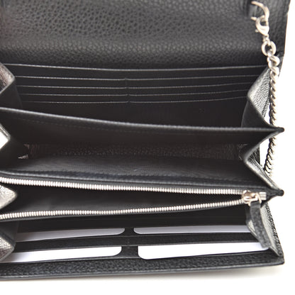 Gucci Calfskin Mini Dionysus Chain Wallet Black 5 of 13