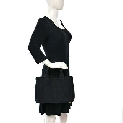 Prada Canapa Small Logo Tote Black 2 of 10