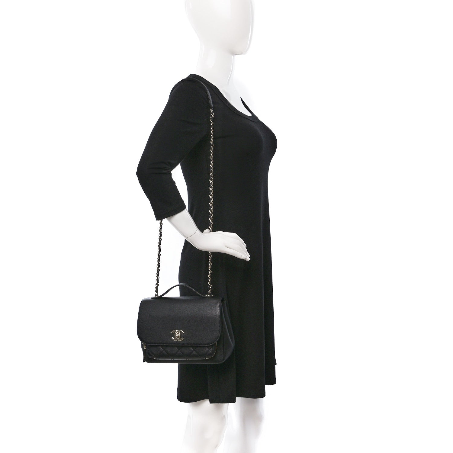 Chanel Caviar Quilted Medium Business Affinity Flap Black 3 of 9