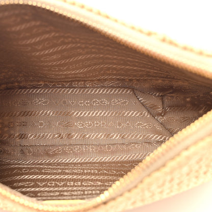 Prada Yarn Raffia Effect Crochet Re-Edition 2005 Shoulder Bag Naturale 5 of 10