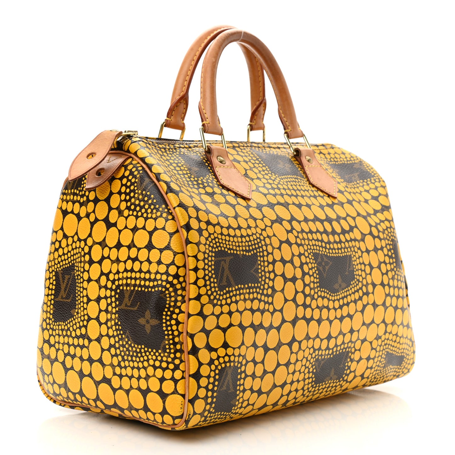 Monogram Kusama Town Speedy 30 Yellow