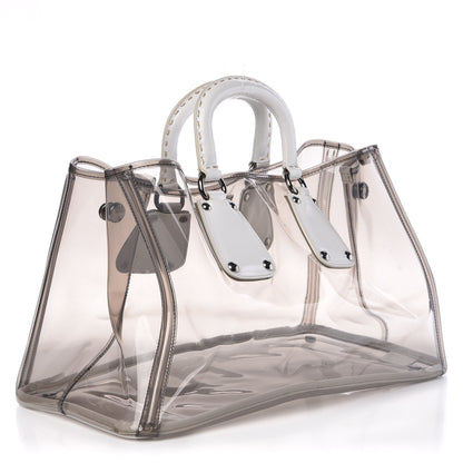 Prada Vinyl Calfskin Tote Transparent White 4 of 20