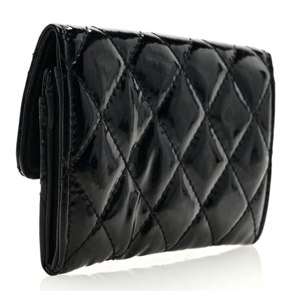 Chanel Patent Quilted Flap Card Holder Black 3 of 7