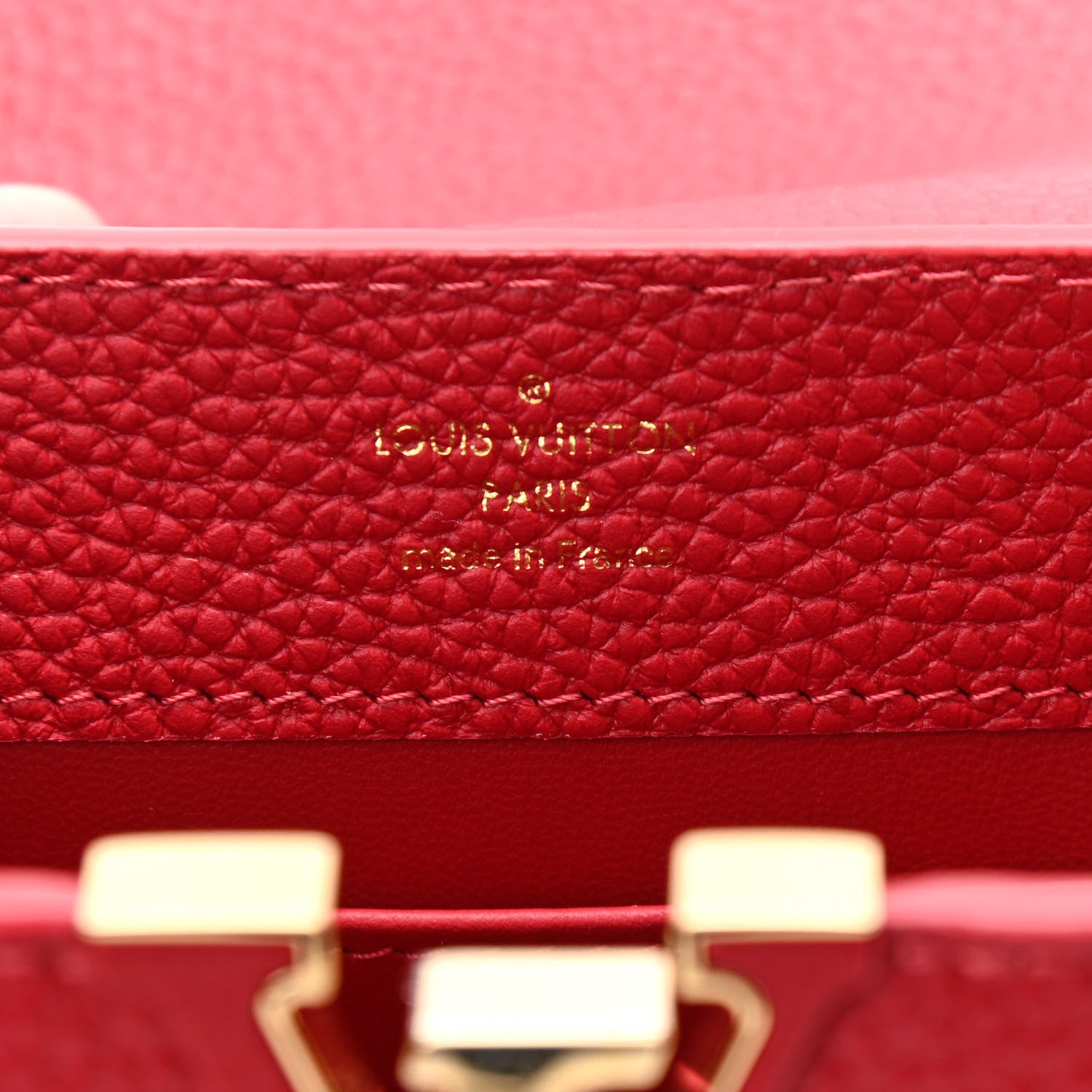 Louis Vuitton Taurillon Mini Capucines Scarlet 7 of 10
