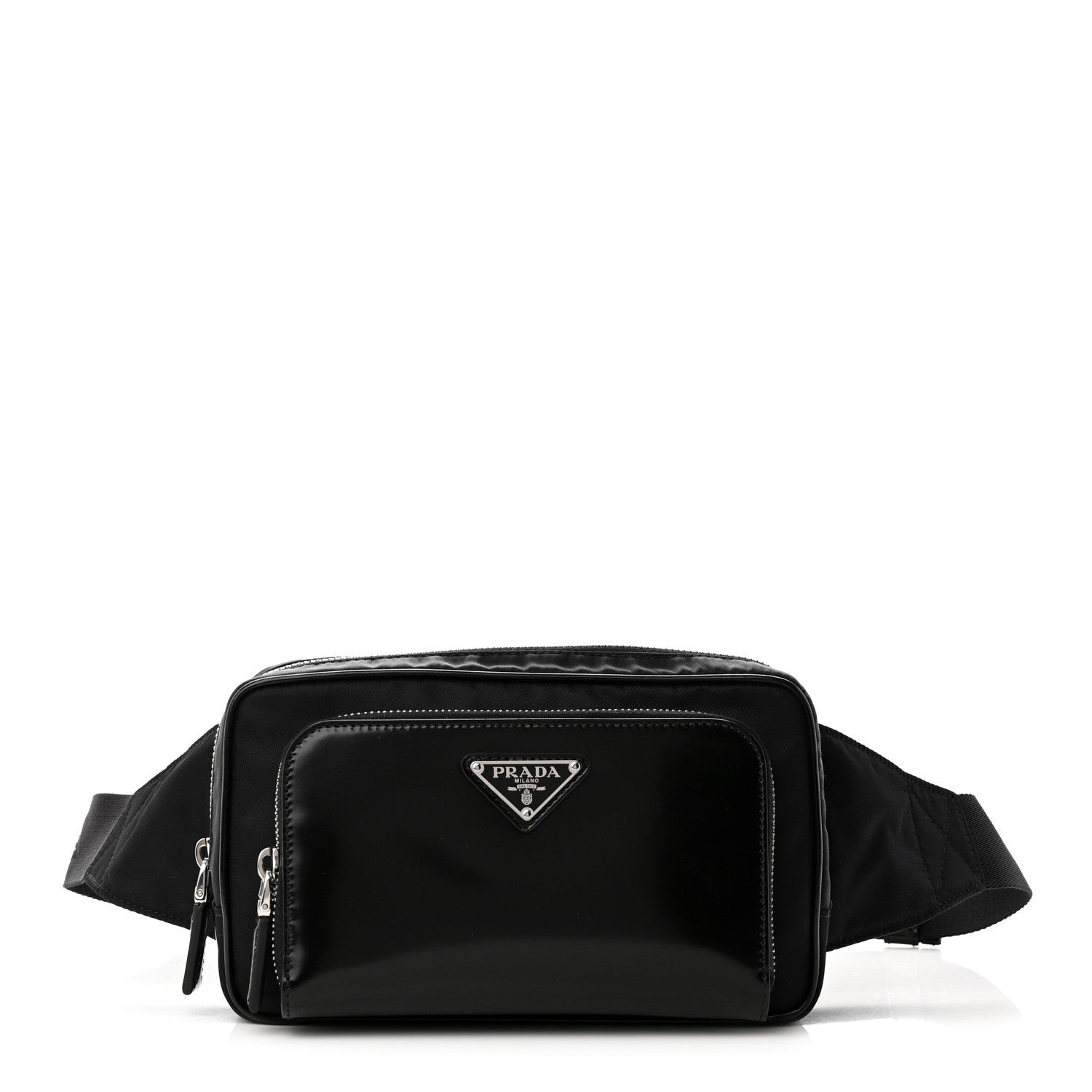 Prada Re-Nylon Spazzolato Belt Bag Black 1 of 9