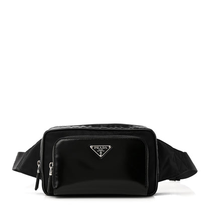 Prada Re-Nylon Spazzolato Belt Bag Black 1 of 9