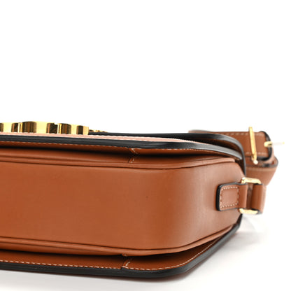 Celine Calfskin Triomphe Canvas Teen Triomphe Bag Tan 9 of 9