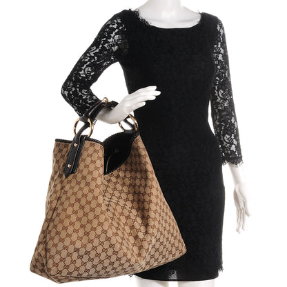 Gucci Monogram Large Horsebit Chain Hobo Dark Brown 2 of 9