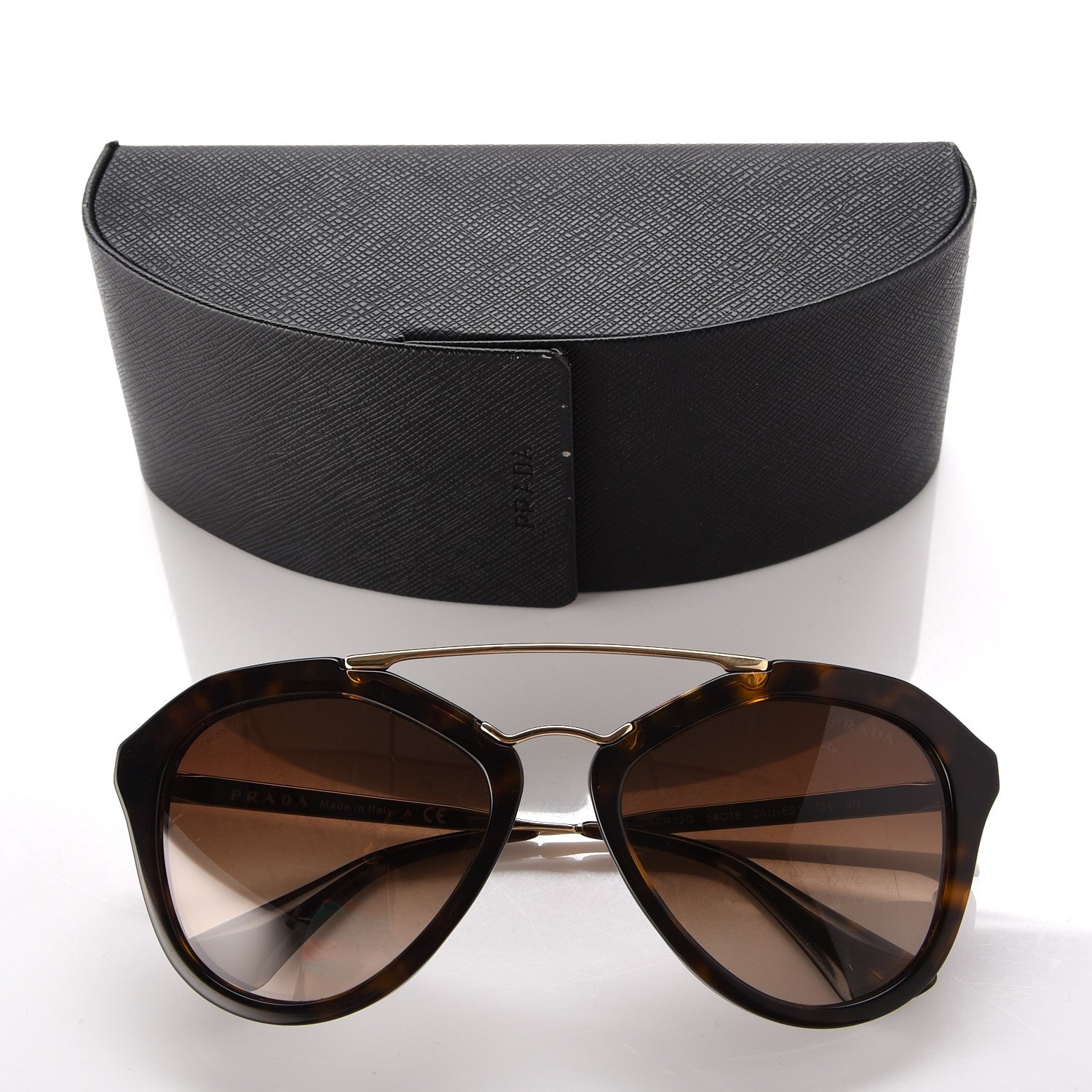 Prada Cinema Sunglasses SPR 12Q Tortoise Gold 7 of 7