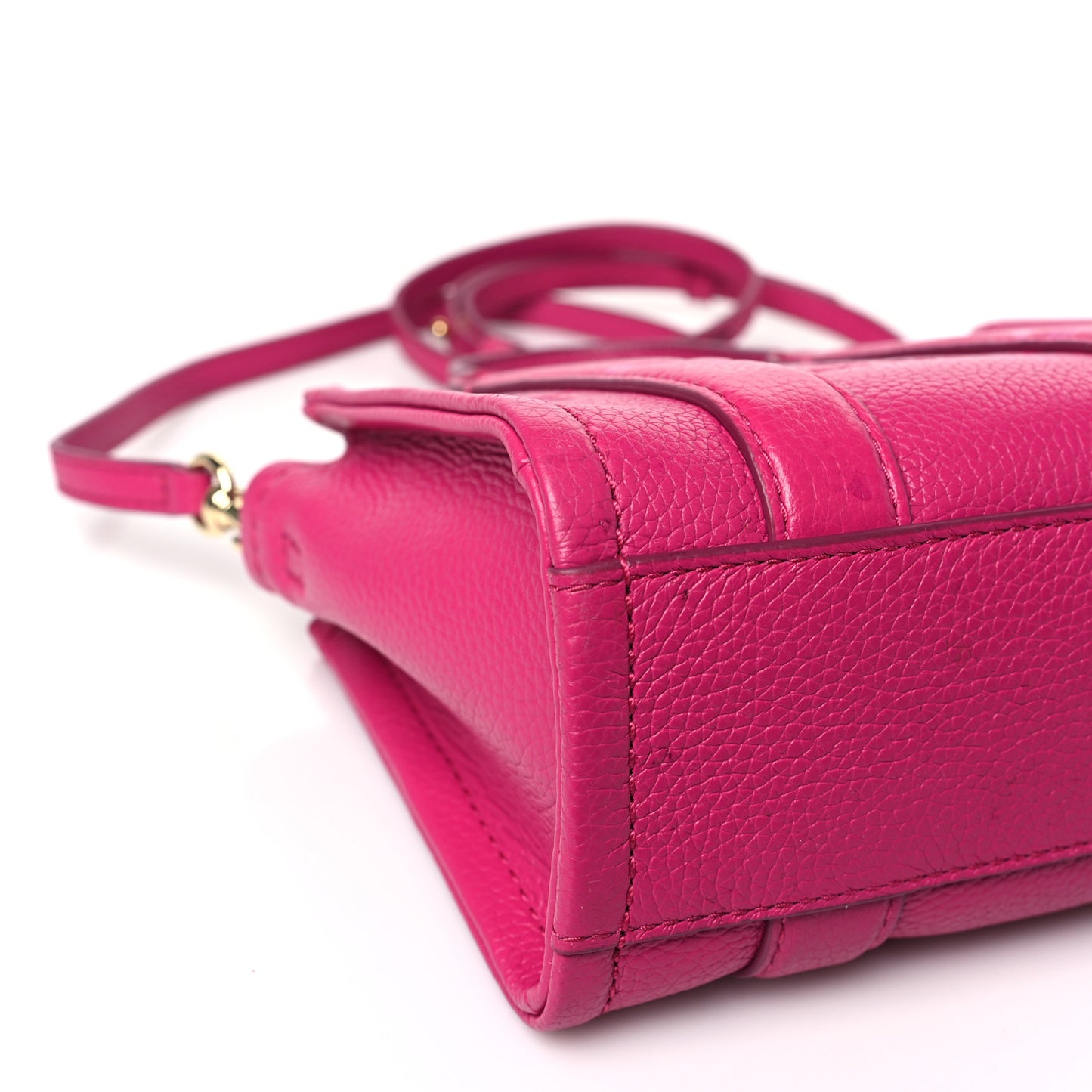 Grained Calfskin Mini The Tote Bag Lipstick Pink