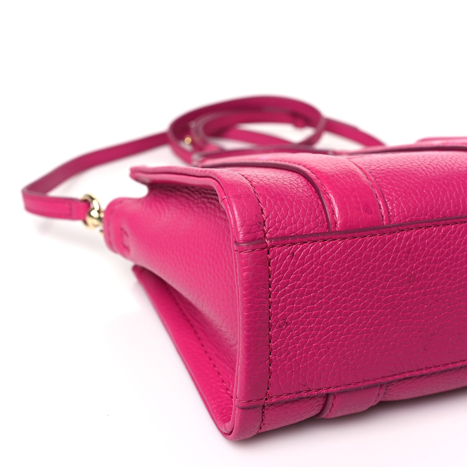 Marc Jacobs Grained Calfskin Mini The Tote Bag Lipstick Pink 8 of 9