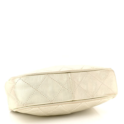 Chanel Metallic Lambskin Quilted CC Kiss Lock Evening Clutch Gold 4 of 17
