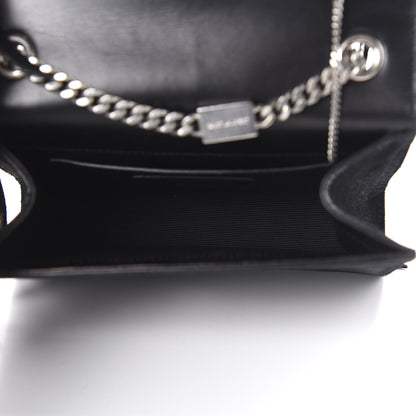 Saint Laurent Suede Fringe Chain Monogram Satchel Black 5 of 9