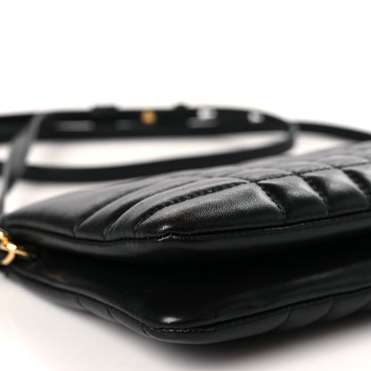 Burberry Quilted Lambskin Lola Twin Pouch Black 8 of 9