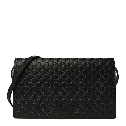 Gucci Microguccissima Crossbody Wallet Black 1 of 13