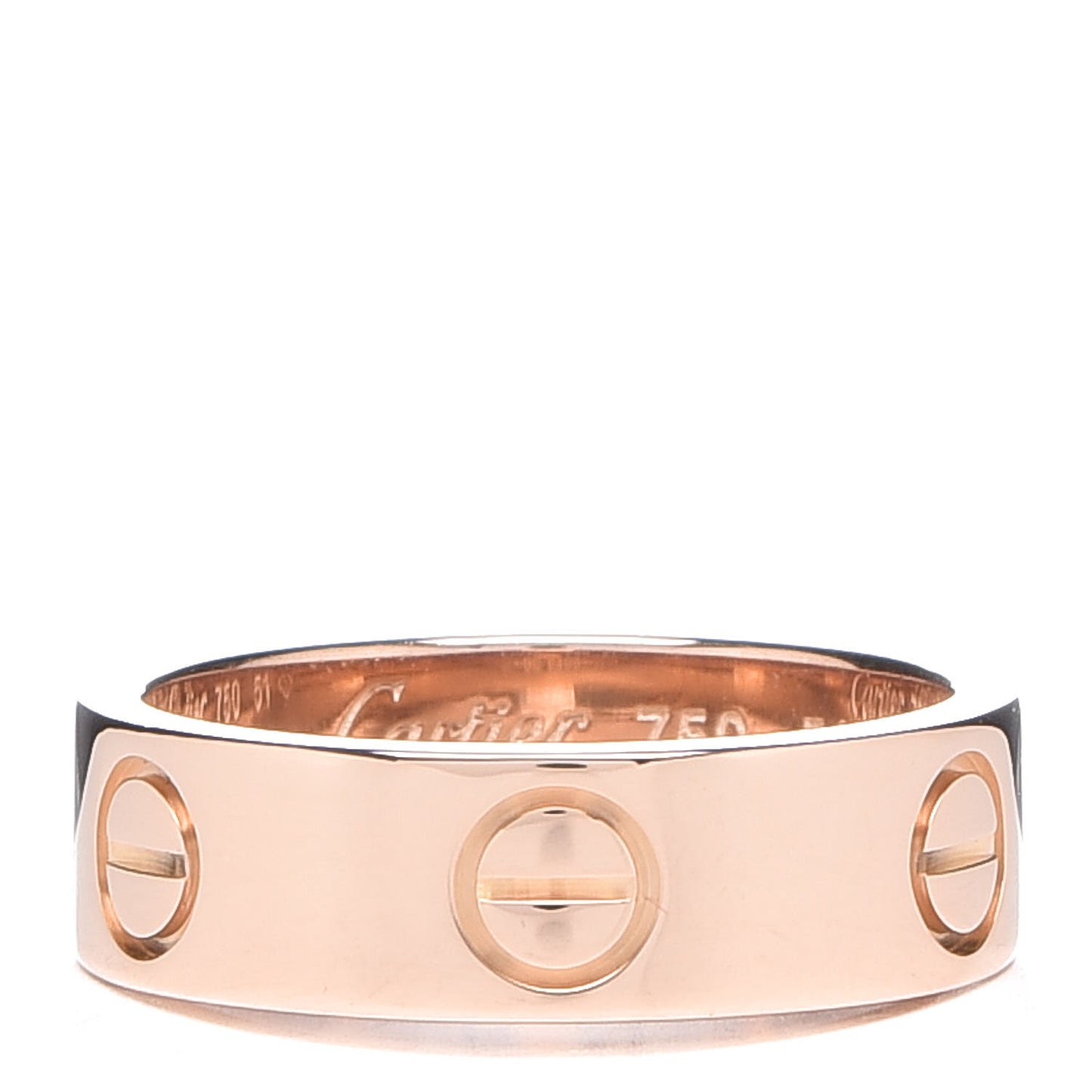 18K Pink Gold 5.5mm LOVE Ring 51 5.75