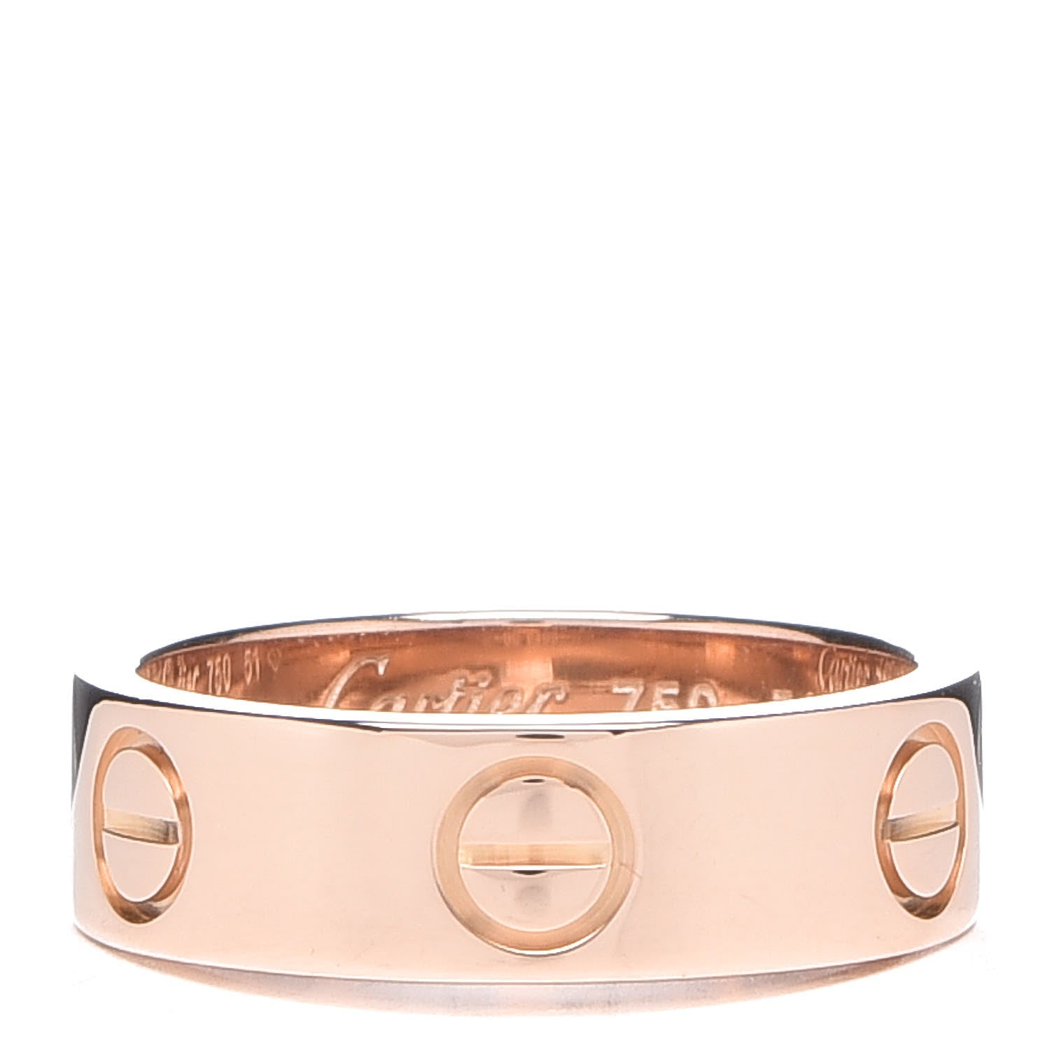 Cartier 18K Pink Gold 5.5mm LOVE Ring 51 5.75 1 of 5