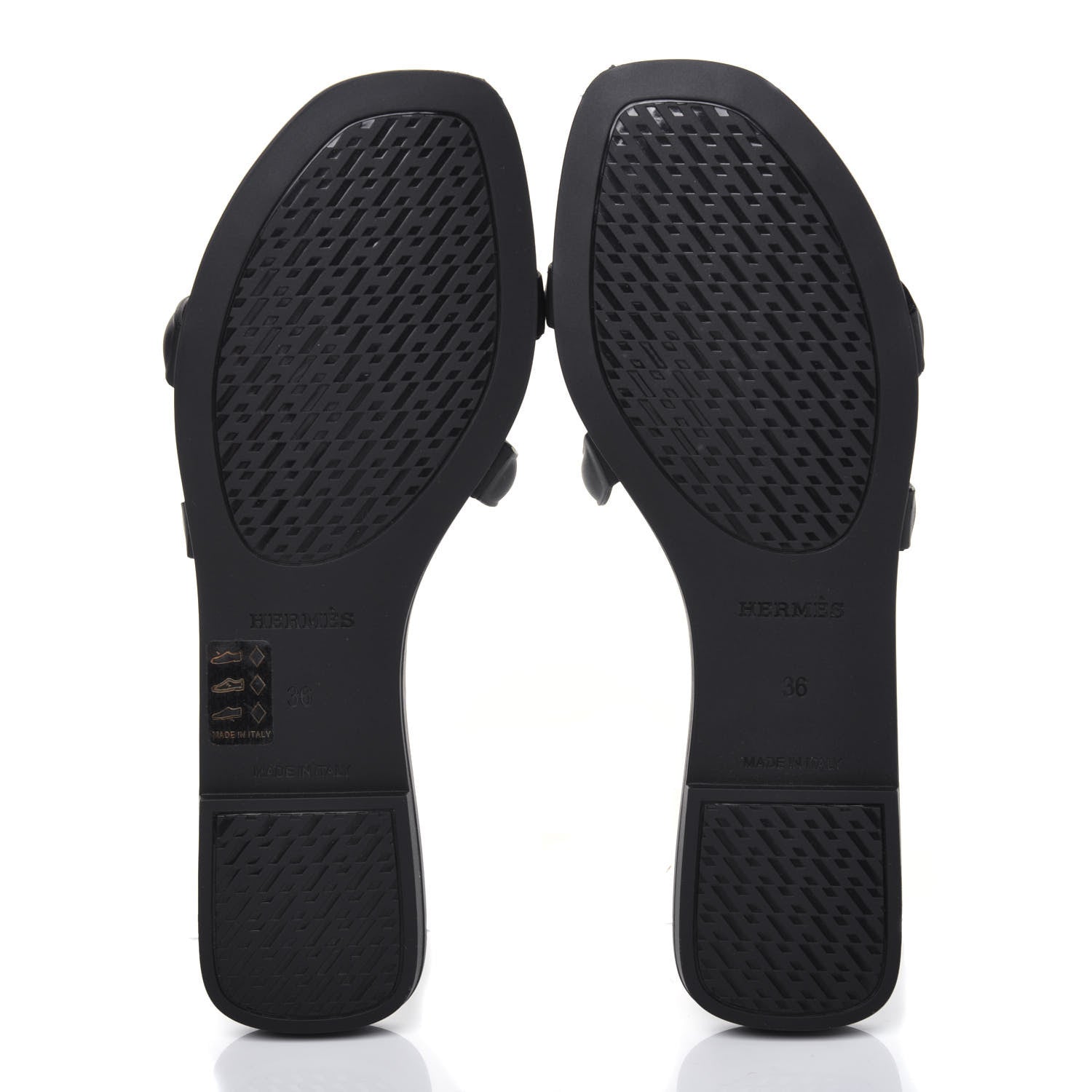 Hermes Rubber Aloha Sandals 36 Black 5 of 8