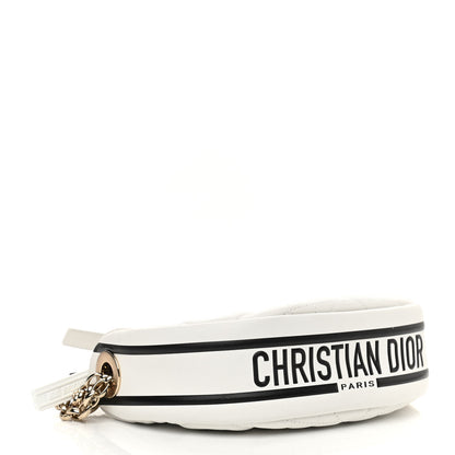 Christian Dior Lambskin Cannage Small Dior Vibe Hobo Bag White 4 of 11