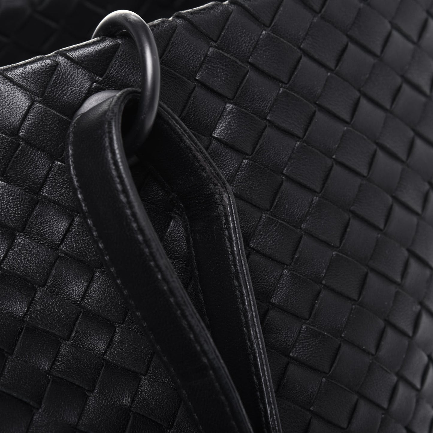 Nappa Intrecciato Large Capri Tote Black