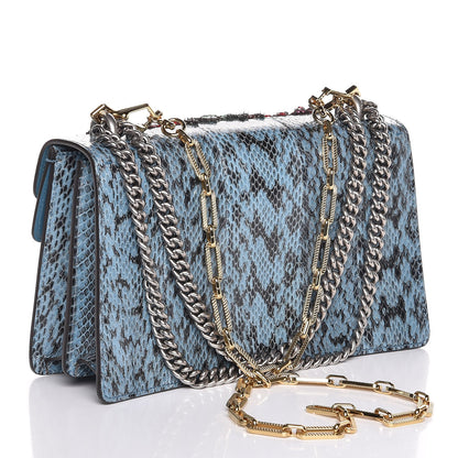Gucci Snakeskin Blind For Love Embroidered Small Dionysus Shoulder Bag Ultramarine Multicolor 4 of 8