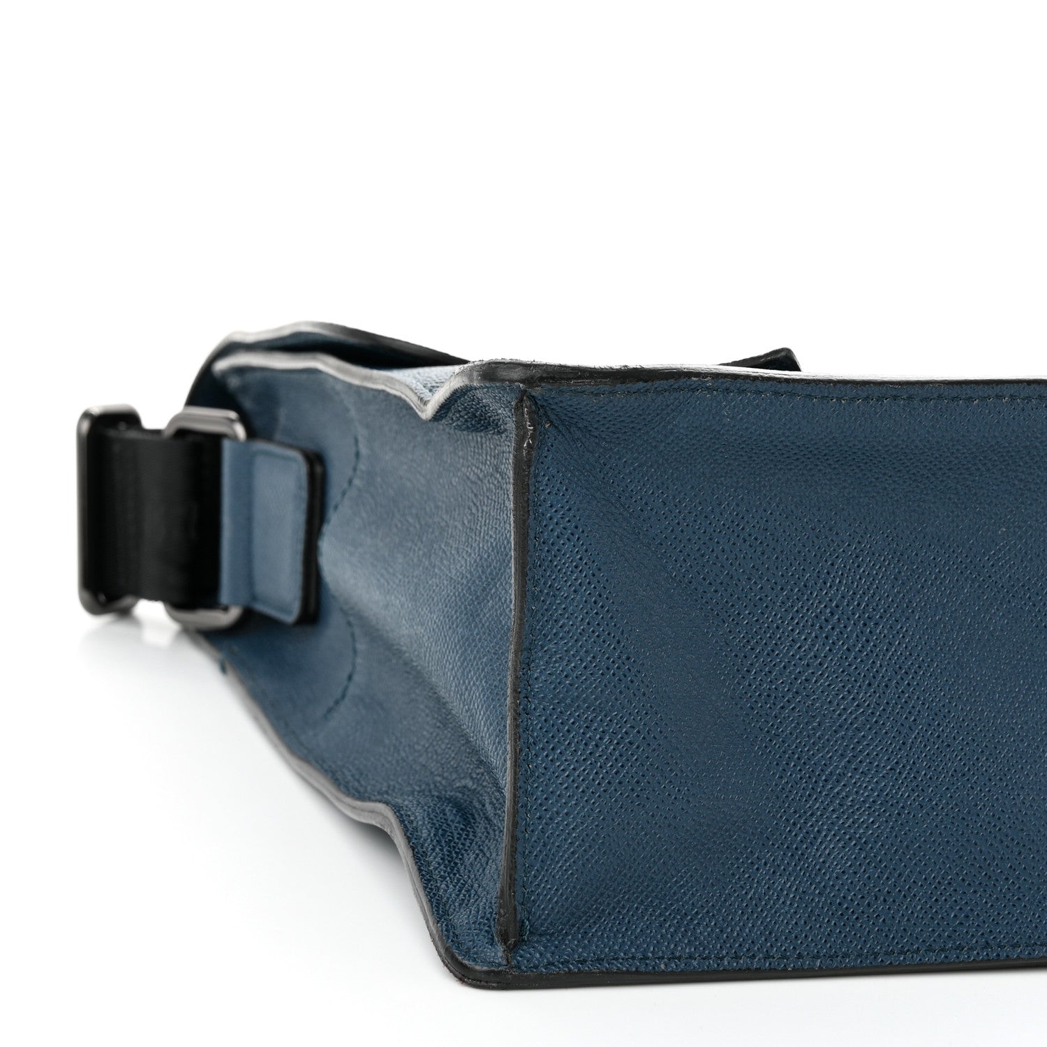 Burberry London Grainy Calfskin Rivendale Messenger Bag Blue 8 of 10