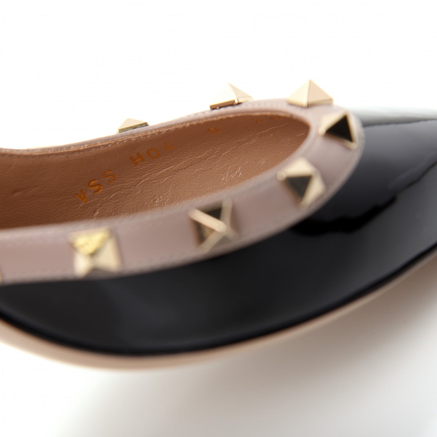 Patent Rockstud Half D'Orsay Slingback 85mm Pumps 39.5 Black Poudre