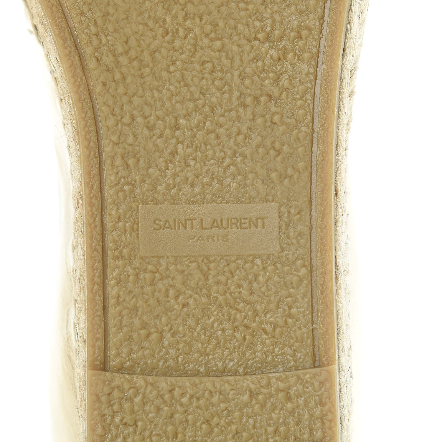 Saint Laurent Metallic Lambskin Monogram Espadrilles 42 Gold 6 of 8