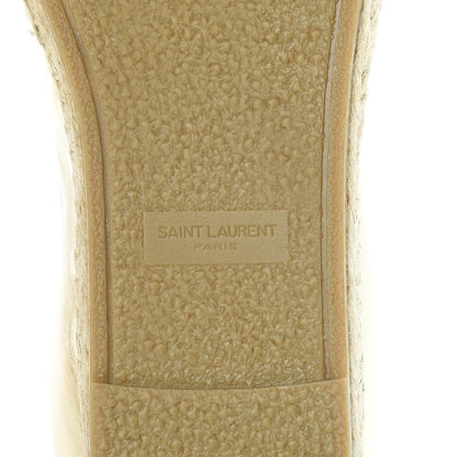 Saint Laurent Metallic Lambskin Monogram Espadrilles 42 Gold 6 of 8