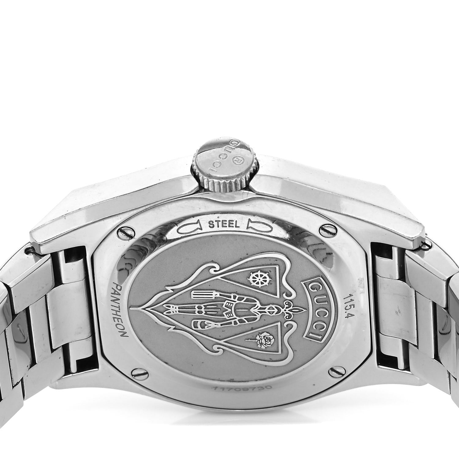 Gucci Stainless Steel Diamond Mother of Pearl 36mm Pantheon Quartz Watch 4 of 4