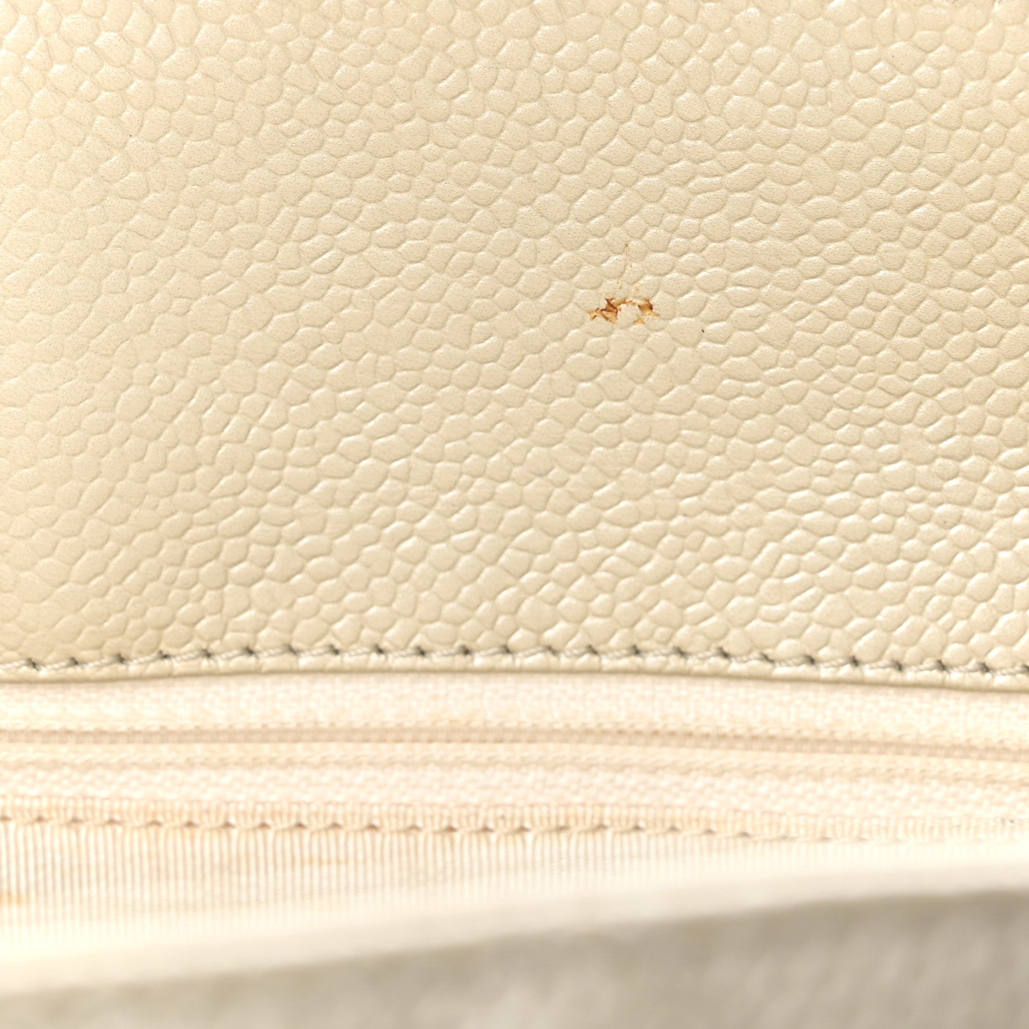 Chanel Metallic Caviar Quilted Grand Shopping Tote GST Pearl 11 of 11