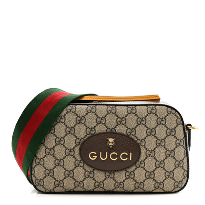 Gucci GG Supreme Monogram Web Neo Vintage Shoulder Bag Beige New Acero Crop 1 of 12