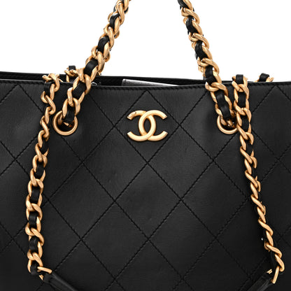 Chanel Calfskin Stitched Large Shopping Tote Black 9 of 16