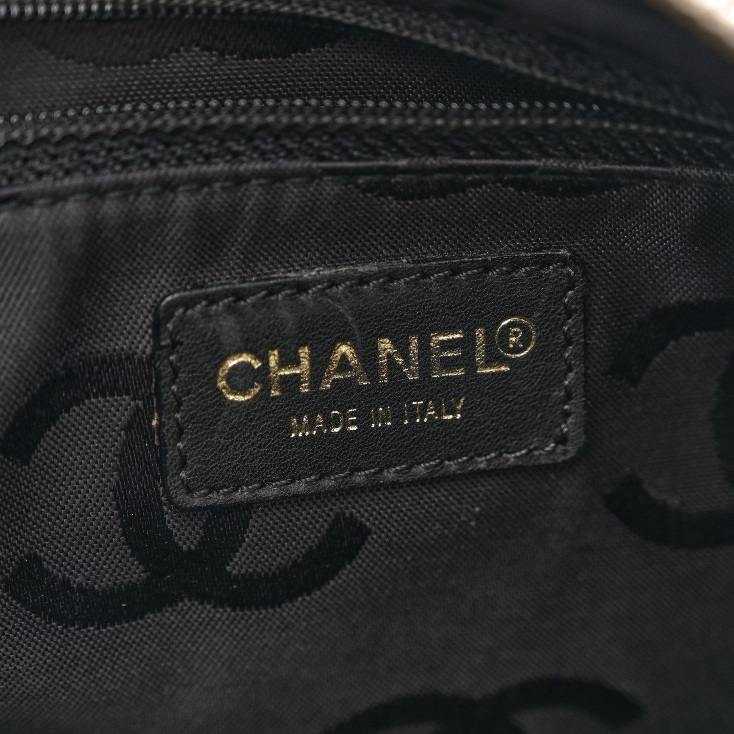 Chanel Caviar CC Wood Chain Hobo Black 6 of 12