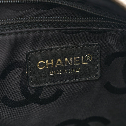 Chanel Caviar CC Wood Chain Hobo Black 6 of 12