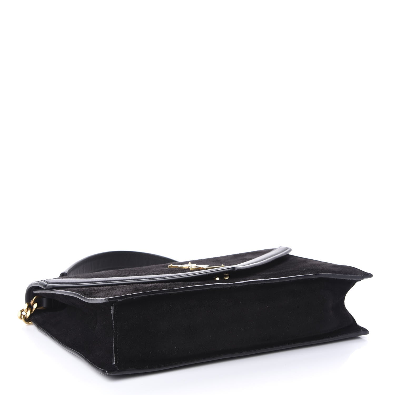Saint Laurent Suede Calfskin Monogram Le Sept Chain Bag Black 4 of 12