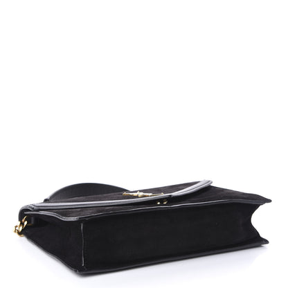 Saint Laurent Suede Calfskin Monogram Le Sept Chain Bag Black 4 of 12