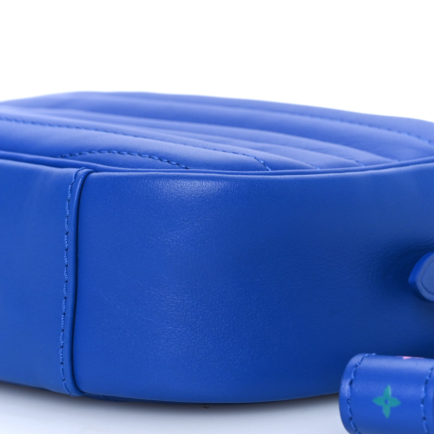 Calfskin New Wave Camera Bag Bleu Neon
