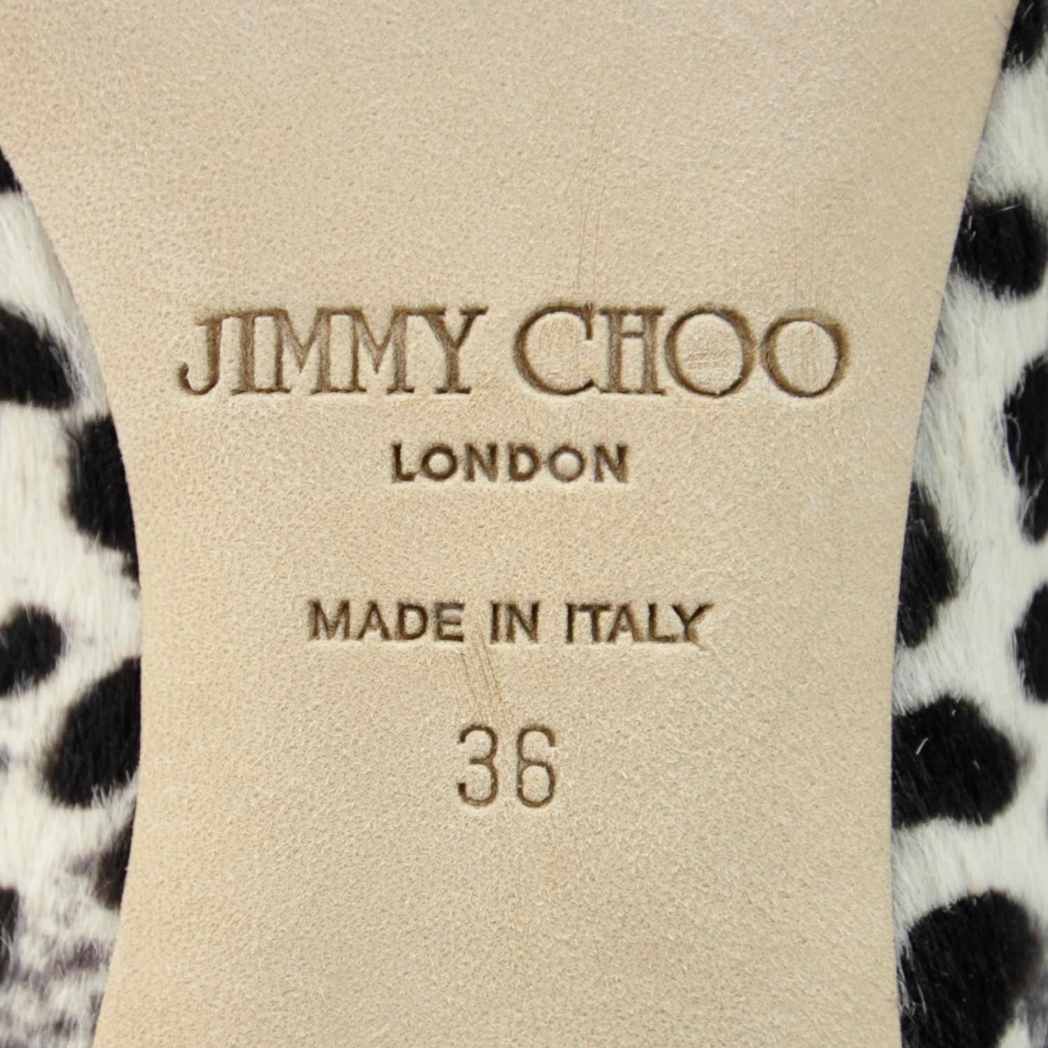 Jimmy Choo Calf Hair Patent Leather Berry Flats 36 5 of 7
